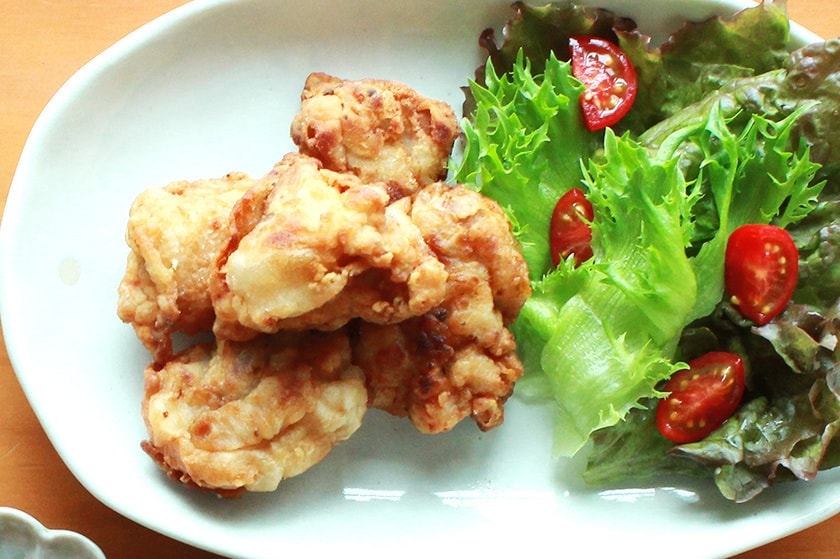 梅酢とニンニク風味の鶏からあげ
